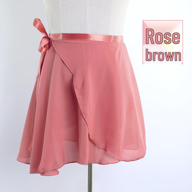 Взрослая шифоновая сетчатая балетная юбка - средней длины, большой клёш, цельная на завязках