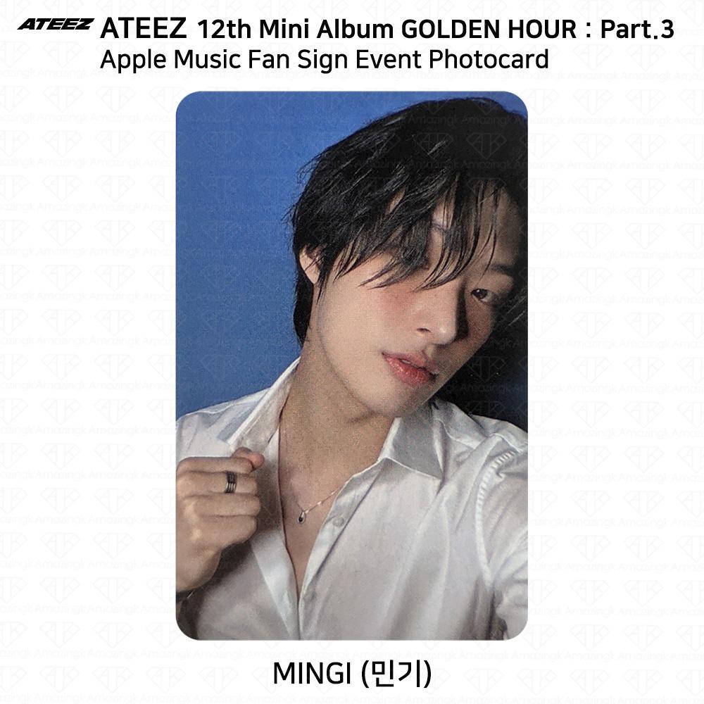 ATEEZ 12-й мини-альбом Golden Hour Part.3 Фотокарточка KPOP с автографом для фанатов Apple Music