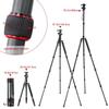 Andoer TTT-008  200cm/78.7in Adjustable Carbon Fiber Camera Tripod Stand Monopod 12KG Payload with