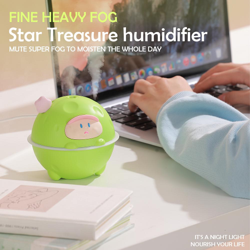 Новый сферический домашний увлажнитель воздуха с большим туманом, автоматическое отключение питания, подходящий для размещения в спальне, офисе, бесшумный дизайн, автомобильный увлажнитель воздуха