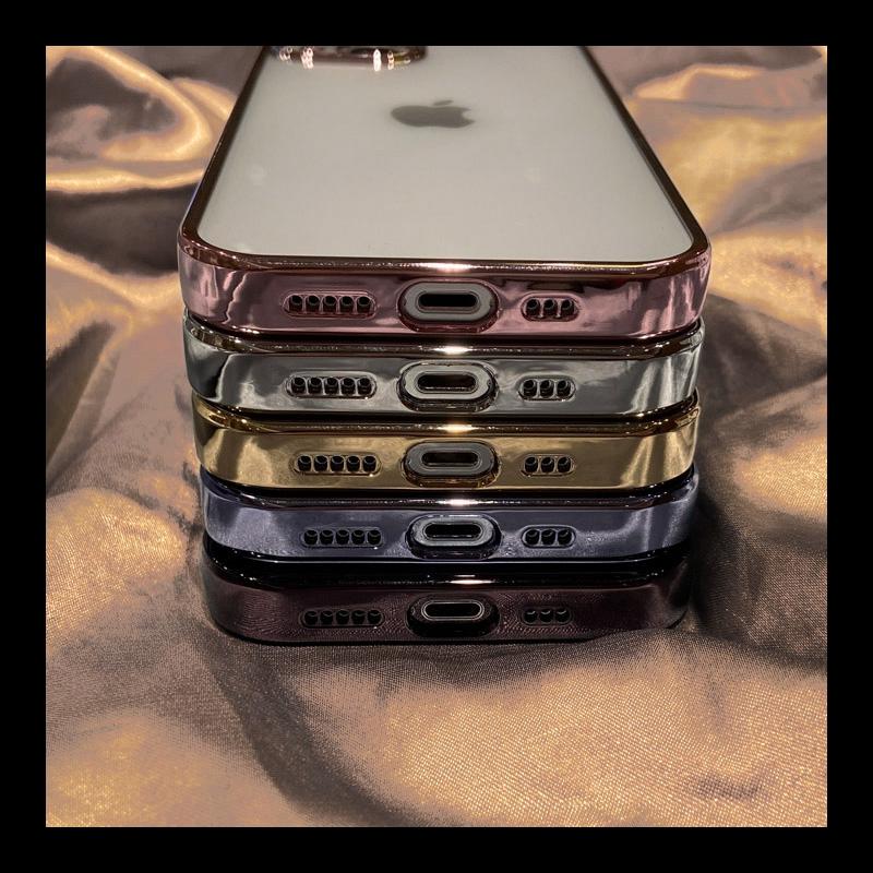 Роскошный прозрачный чехол Eectroplate для iPhone 15 14 13 12 11 Pro Max XR XS X 7 8 Plus SE, мини-бампер, прозрачный чехол