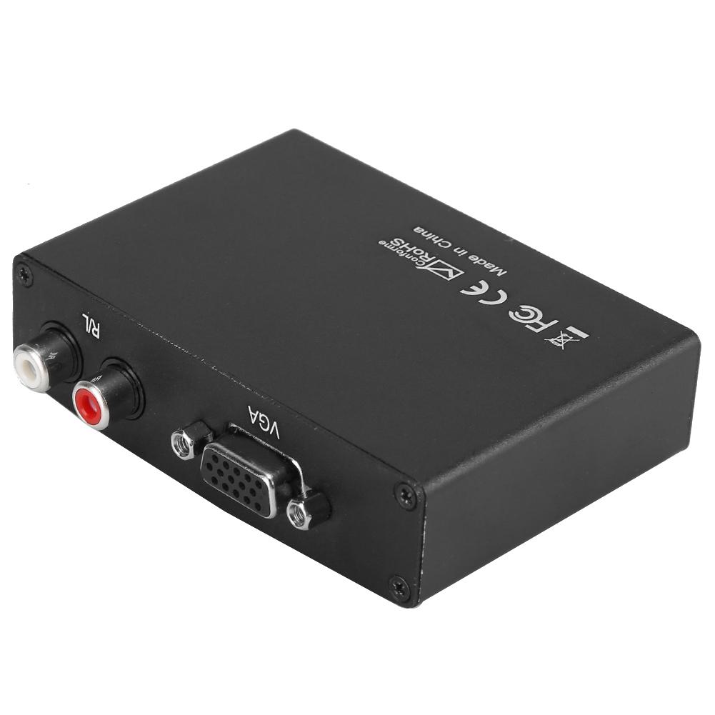 Адаптер-конвертер VGA в HDMI Выход HD аналогового видео и звука