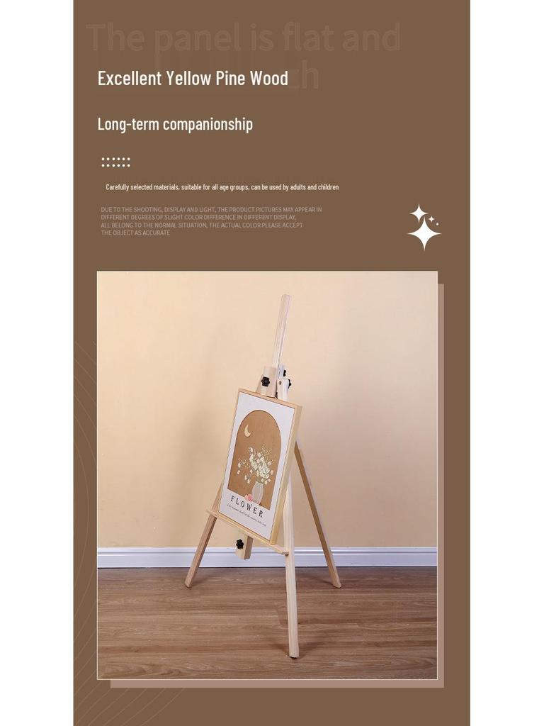 Universal Solid Wood Easel for Art Students: Ideal for Oil Painting, Sketching, and Display