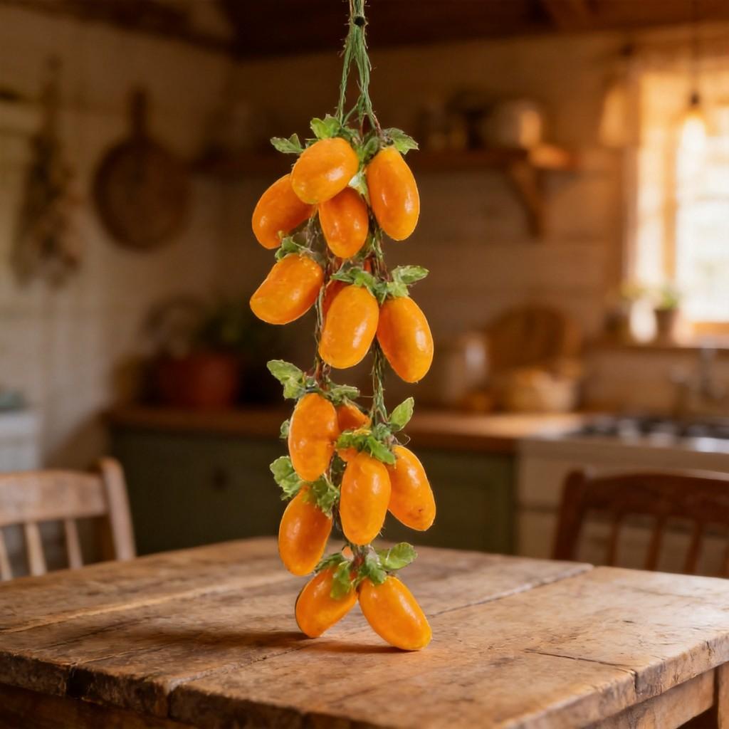 Fruit And Vegetable Decorative String Set For Restaurant Wall Decor With Colorful Artificial Veggies And Fruits