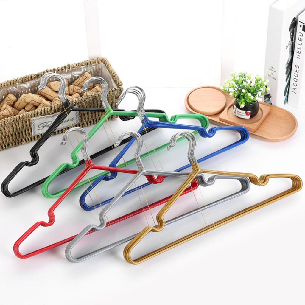 Металлические вешалки, нескользящая металлическая вешалка для сушки одежды с пластиковым покрытием для взрослых, для подвешивания и сушки одежды, 10 шт.