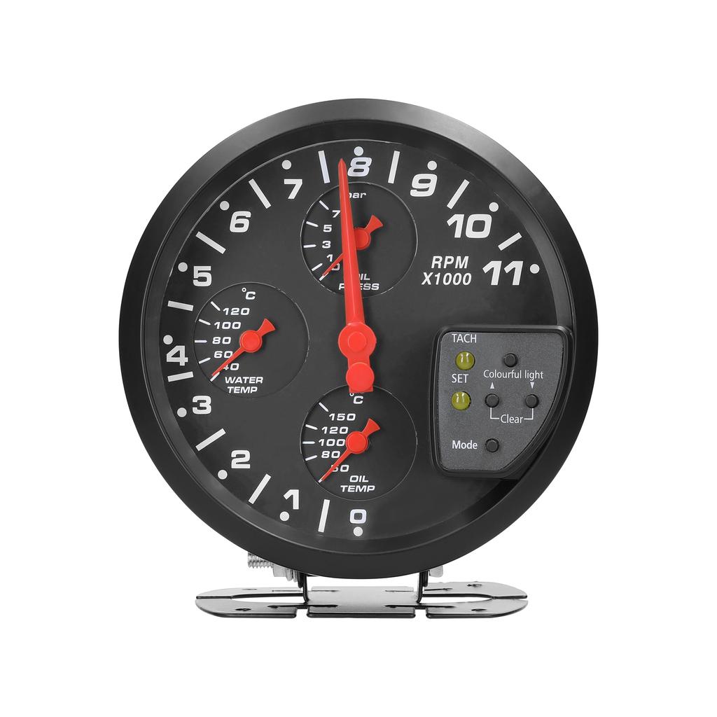 5 дюймов 4 в 1 Автомобильный многофункциональный датчик Тахометр Давление масла Температура масла Температура воды