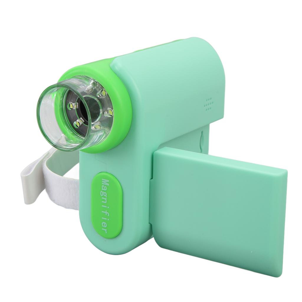 Kids Microscope Camera 2in Screen 1000X Magnification Adjustable LED 1080P Photo Video Handheld