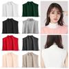Adjustable Winter Sweater False Collar Solid Color Blouse Top  Winter Season Clothing Accessories