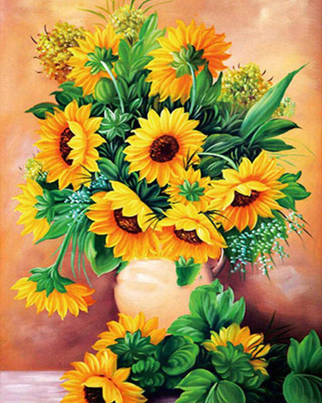 5D DIY Алмазная картина Полный дрель Круглый цветок Алмазная вышивка Полный набор Вышивка крестом Стразы Мозаика Домашний декор