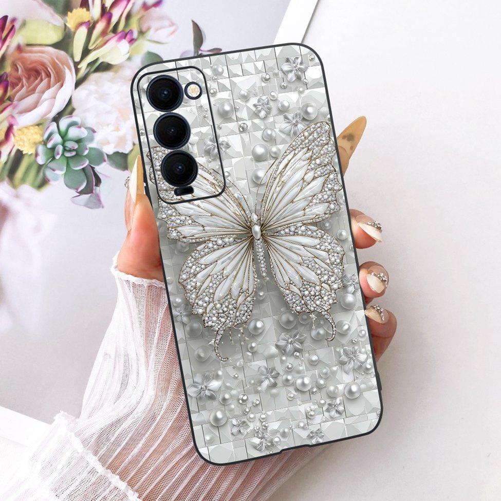 Case For Tecno Camon 18 Cover Cute Cat Fashion Butterfly Funny Painted Casing Tecno CH6 CH6n