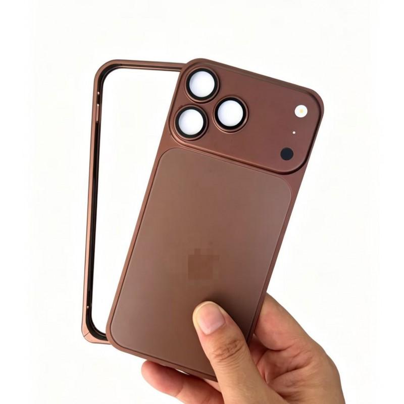 Metal Frame Phone Case IPhone 17 Pro Max 16 15 18 Shockproof Heat Dissipation Bumper Cover