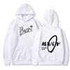Повседневный стиль Модная толстовка с капюшоном Милый принт с буквами Длинные рукава Удобная Мужская Женская Теплая Свободная Зимняя Толстовка