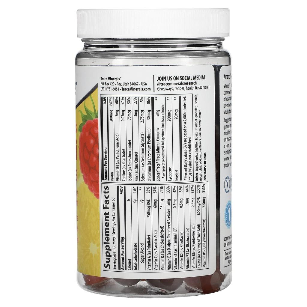 Женские мультивитаминные жевательные конфеты, Ягодный лимонад, 60 жевательных конфет