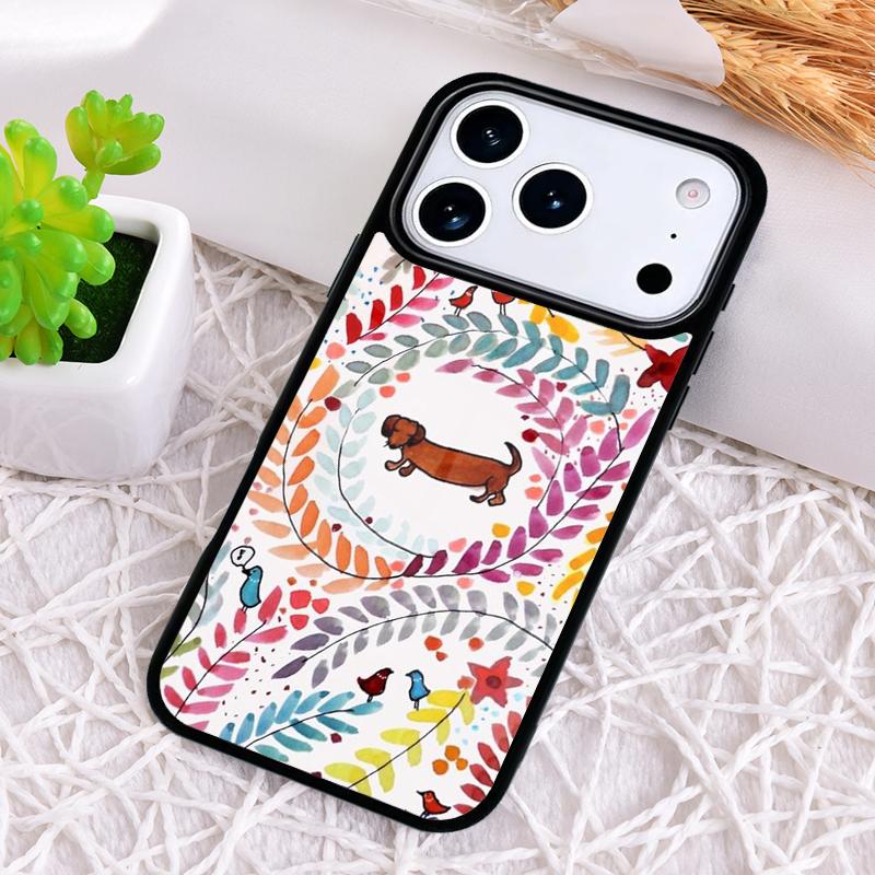 Забавный такса Длинная собака короткие лапы Чехол для телефона для iPhone 17 Air 16 15 11 12 14 13 Pro Max Ударопрочный чехол