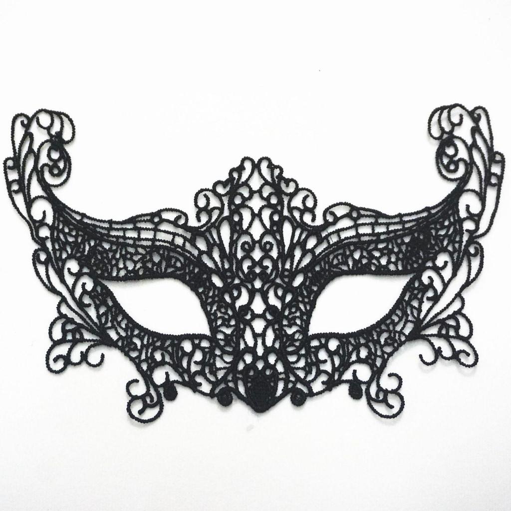 Черная кружевная маска для глаз королевы на Хэллоуин или костюмированные вечеринки