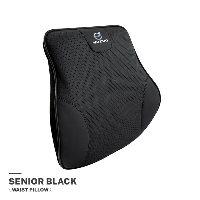 Car Leather Headrest Lumbar Memory Foam Neck Pillow Accessories For Volvo XC90 V90 V60 XC60 V40 EC40 EX40 S80 S60 S90 C40 XC40