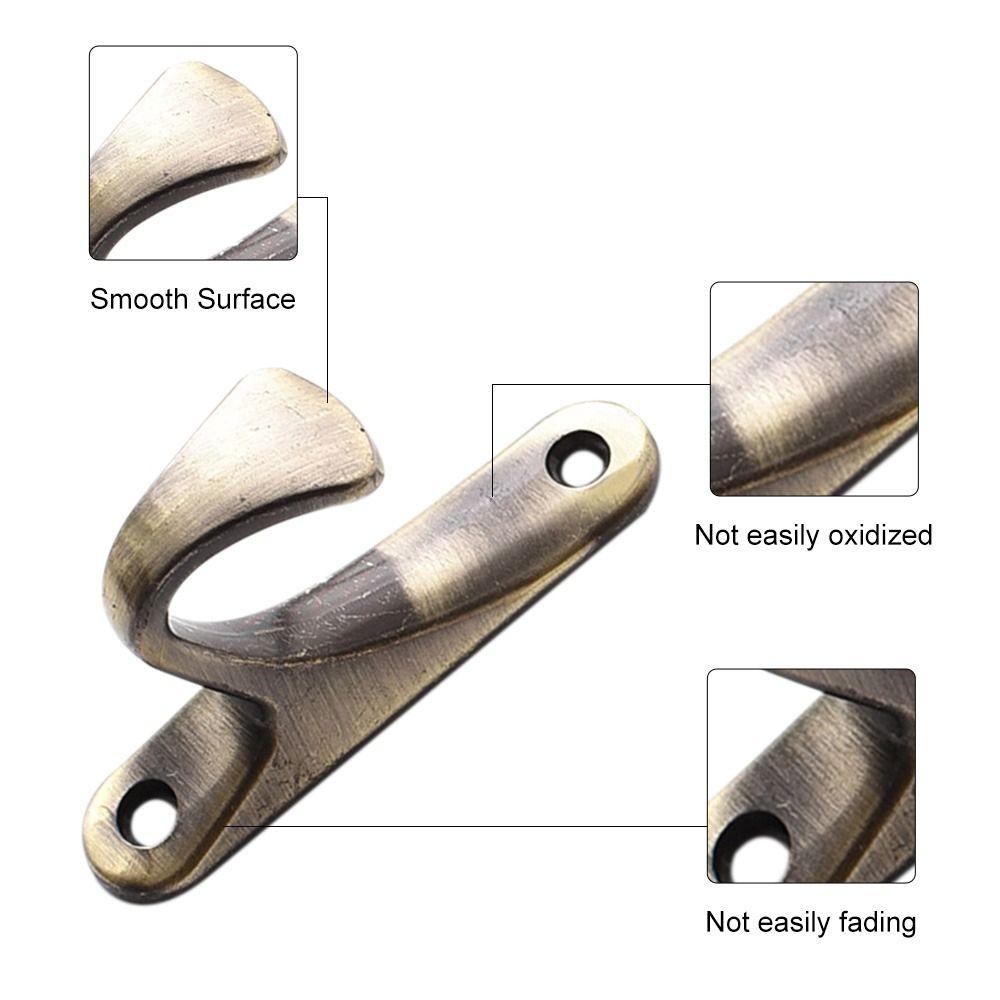 2pcs Retro Hold Practical Curtain Holdback Wall Hanger Curtain Holder Mounted Metal Hooks