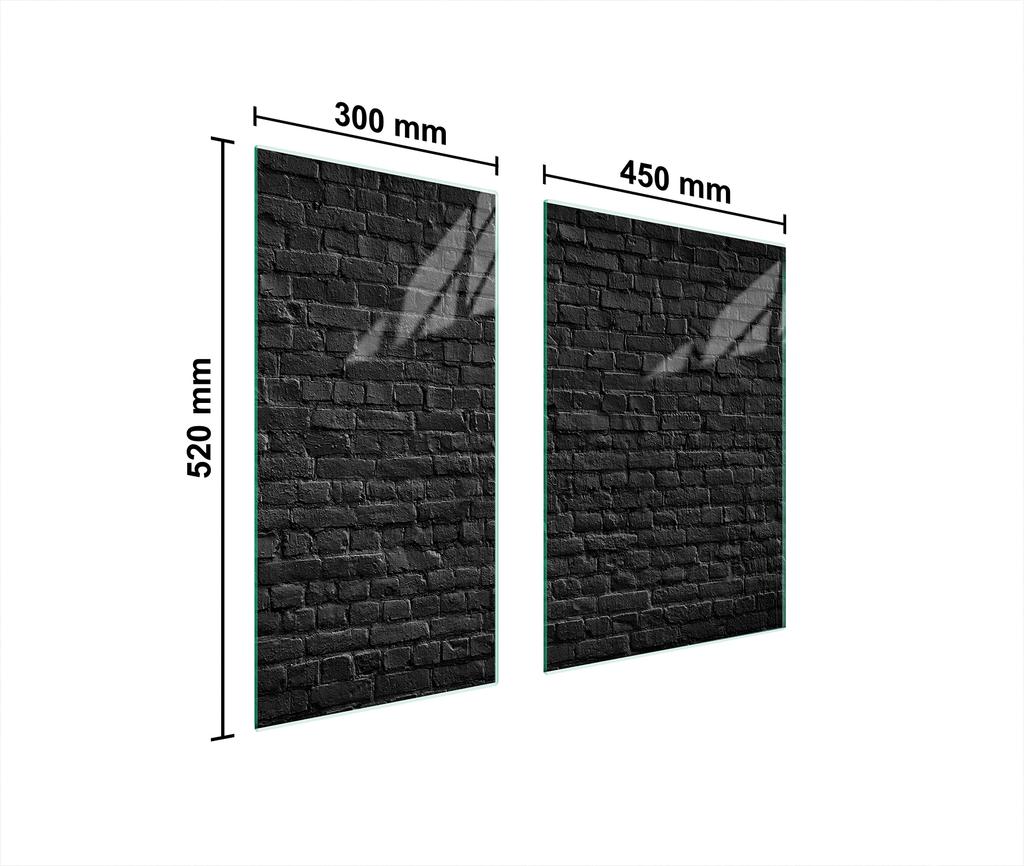 СТЕКЛЯННАЯ ЗАЩИТНАЯ ПАНЕЛЬ ДОСКА 75x52 КИРПИЧ