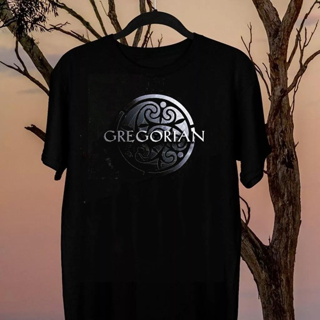 Gregorian Logo Black Cotton T Shirt Full Size S-5XL MI676