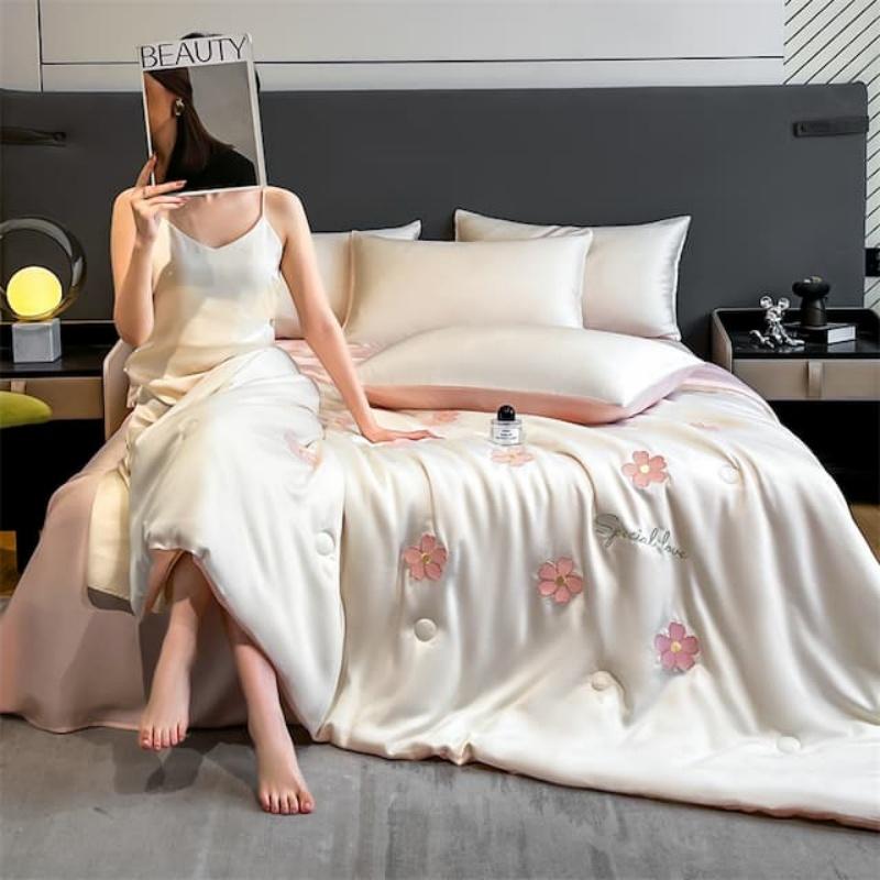 Принцесса Версия Летнее Прохладное Одеяло Мягкий Выстиранный Ледяной Шелк Машинная Стирка Для Женщин Девушек Одеяло с Кондиционером Одеяло Постельное Белье
