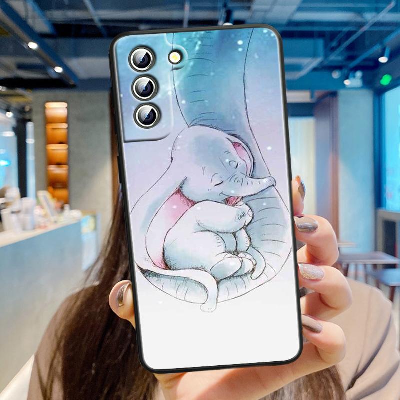 Милый мультфильм Дамбо для Samsung Galaxy S24 S23 S22 S21 S20 FE S10 S10E Plus Ultra Pro Lite 5G черный чехол для телефона