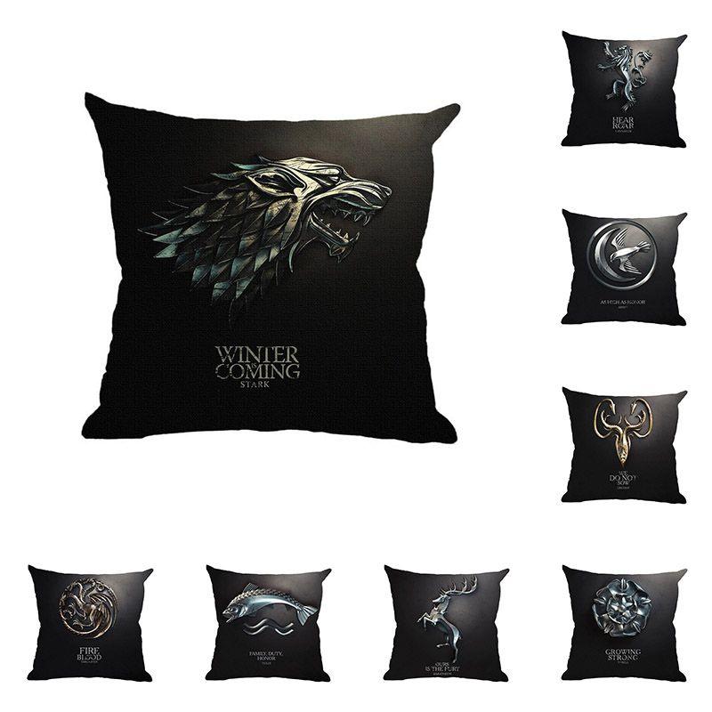 Luxurious Game Of Thrones Fire And Blood Throw Pillow Case For Elegant Home Decor