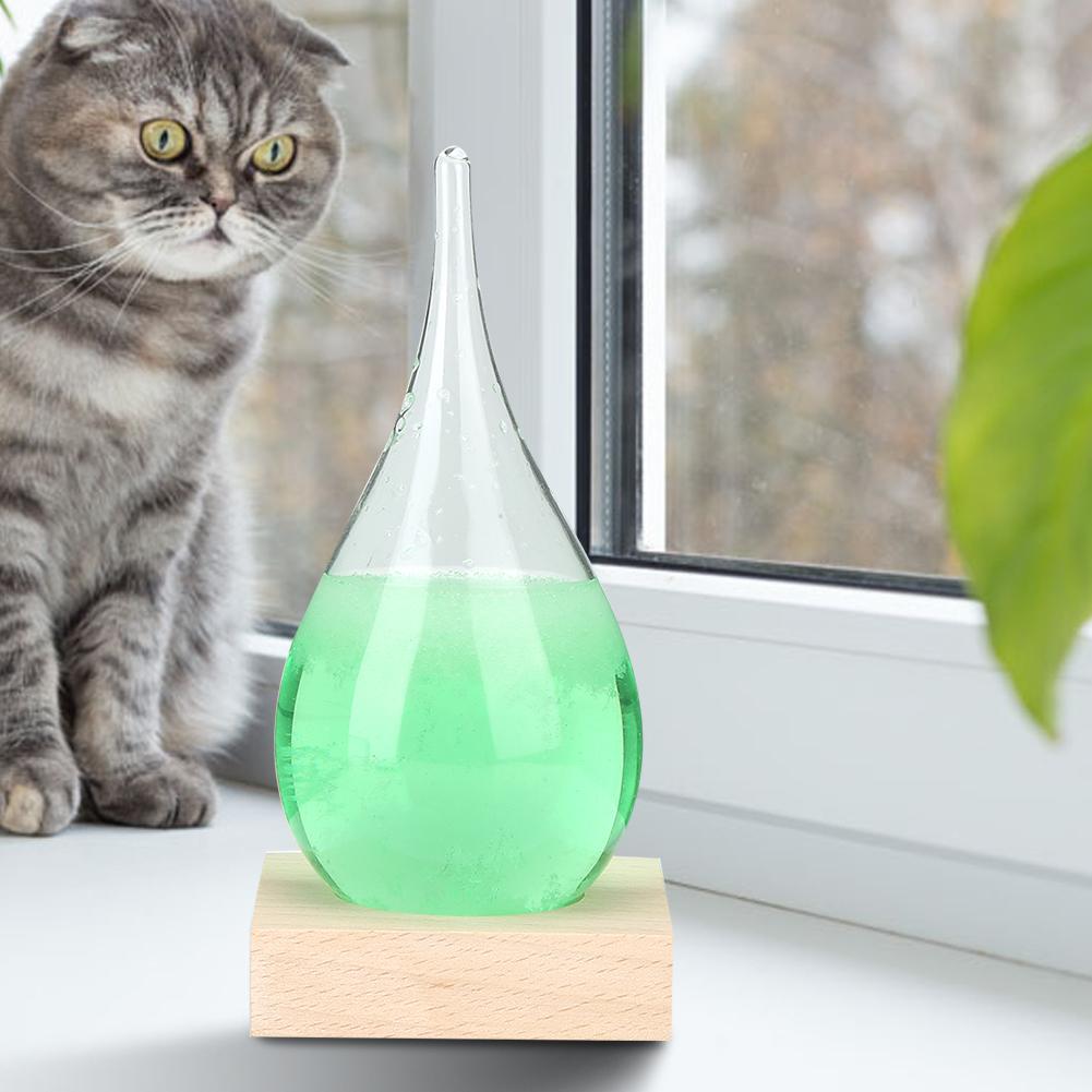 Innovative Drop Shape Weather Forecast Glass Weather Predicting Bottle Home Decoration