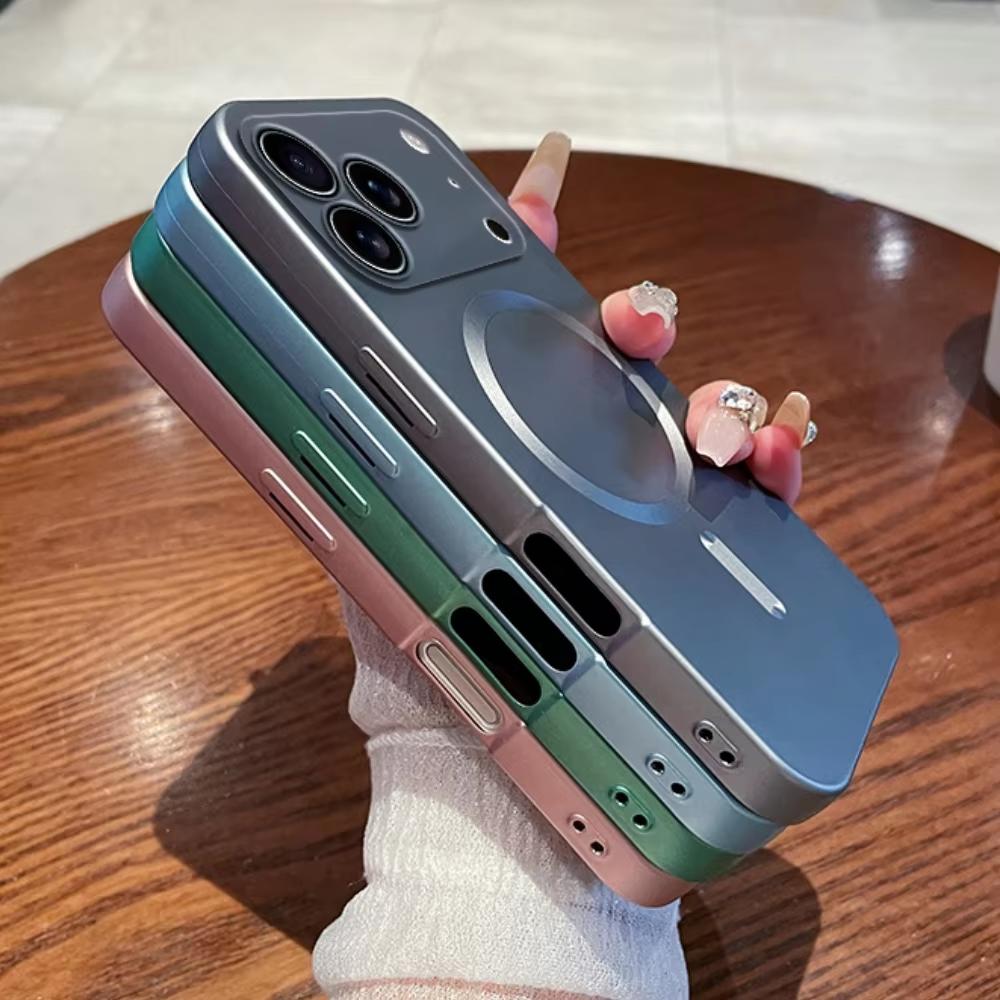 Матовый Магнитный Чехол Для Телефона Для iPhone 17 Pro Max 14 15 Plus Air 13 12 11 16 Pro Для Беспроводной Зарядки Magsafe Защитная Крышка