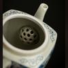 Керамический открывающийся сине-белый чайник, китайский керамический чайник для чайной церемонии, молочный улун, чай Те Гуань Инь, жасминовый чайный сервиз