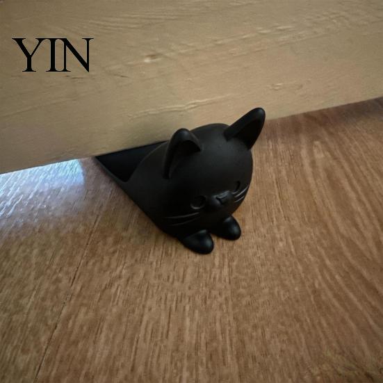 Decorative Door Stopper for Bedroom 3D Printed Cute Cat Stopper, Non-Slip Cartoon Holder, Anti Collision Accessory Stop Wedge Wood Floors Home
