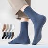 Solid Color Short Socks, Cotton Socks, Mid-calf Socks, Thin Sports Long Calf Socks for Men In Autumn and Winter Are Versatile