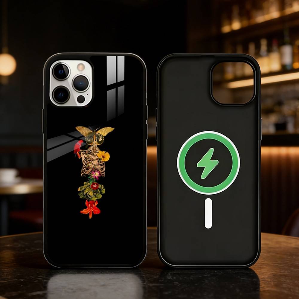 Anatomy Skeleton Phone Case For iPhone 17/16/15/14/13/12/Plus/Pro/Max for Magnetic Wireless Charging