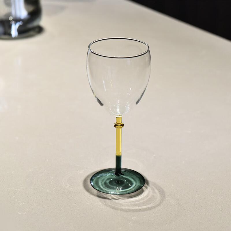 Color-Block Stemmed Glass