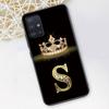 Diamond Crown Letter Case for Samsung Galaxy A52 A12 A53 A51 A32 A21s A22 A31 A72 A02s A13 5G A11 A41 A03s TPU Black Phone Cover