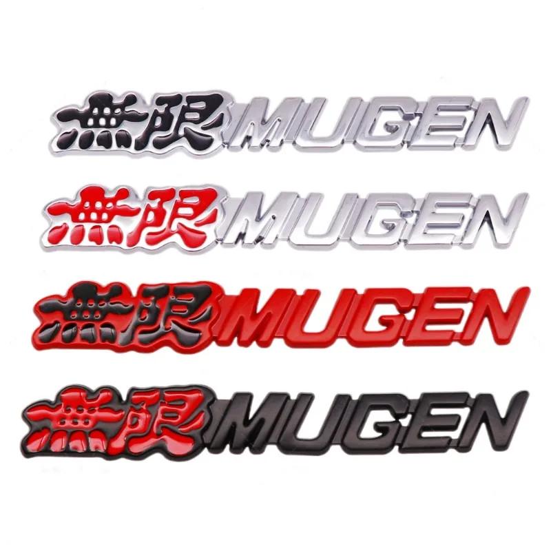 1Pc 3D Metal Mugen Logo Front Grill Rear Trunk Car Emblem Badge Sticker Decal For  Accord Civic CRV Crosstour HRV City Jazz