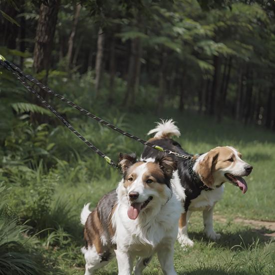 Двойной поводок для собак с поворотом на 360 градусов, не спутывается, поводок для прогулок с двумя собаками