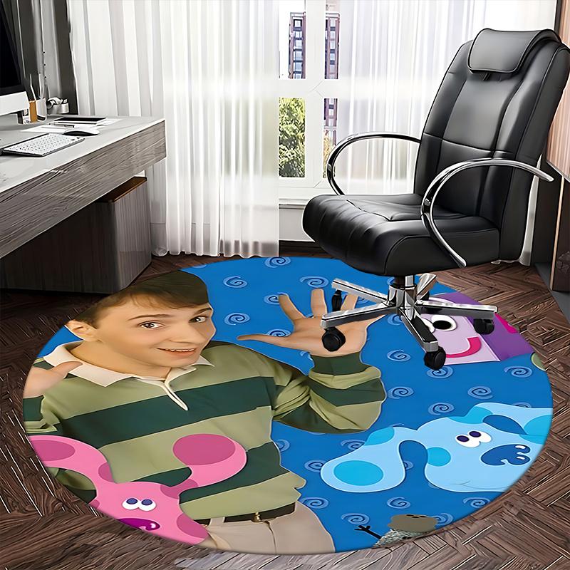 Blue's Clues & You! Chair Mat Round Carpet - Office Rug, Gift for Boys and Girls, Blue's Clues Furniture Accessories0476b