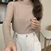 Long Sleeved Knitwear Pullover Women  2022 New Design Sense Small Majority Half High Collar Bottoming Shirt Sweater Female Top
