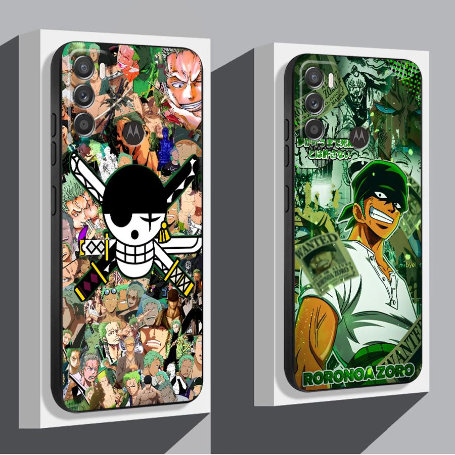 Мультяшный коллаж One Piece Чехол с Зоро для Motorola Moto G52 G60 G51 G73 G32 G50 G72 G60s G53 G30 Edge 20 Pro 30 Lite G71 G22