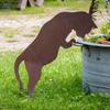 Country Rusty Metal Cat Garden Statue Outdoor Courtyard Decoration, Suitable for Gardens and Terraces, Garden Decoration