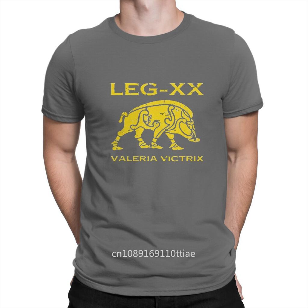 Men's T-Shirt Legio XX Valeria Victrix Funny 100% Cotton Tees Short Sleeve Ancient Rome T Shirt O Neck Clothes Printed