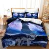 Бытовое постельное белье с 3D рисунком волка, односпальная кровать, двуспальная кровать, полноразмерная наволочка с принтом волка и пододеяльник, 2/3 комплекта постельного белья для спальни для взрослых и детей