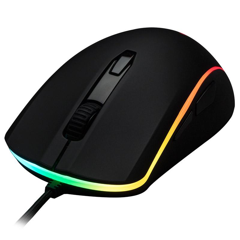 HyperX Pulsefire Surge — проводная оптическая игровая мышь RGB, сенсор Pixart 3389 с разрешением до 16 000 точек на дюйм, эргономичная, 6 программируемых кнопок