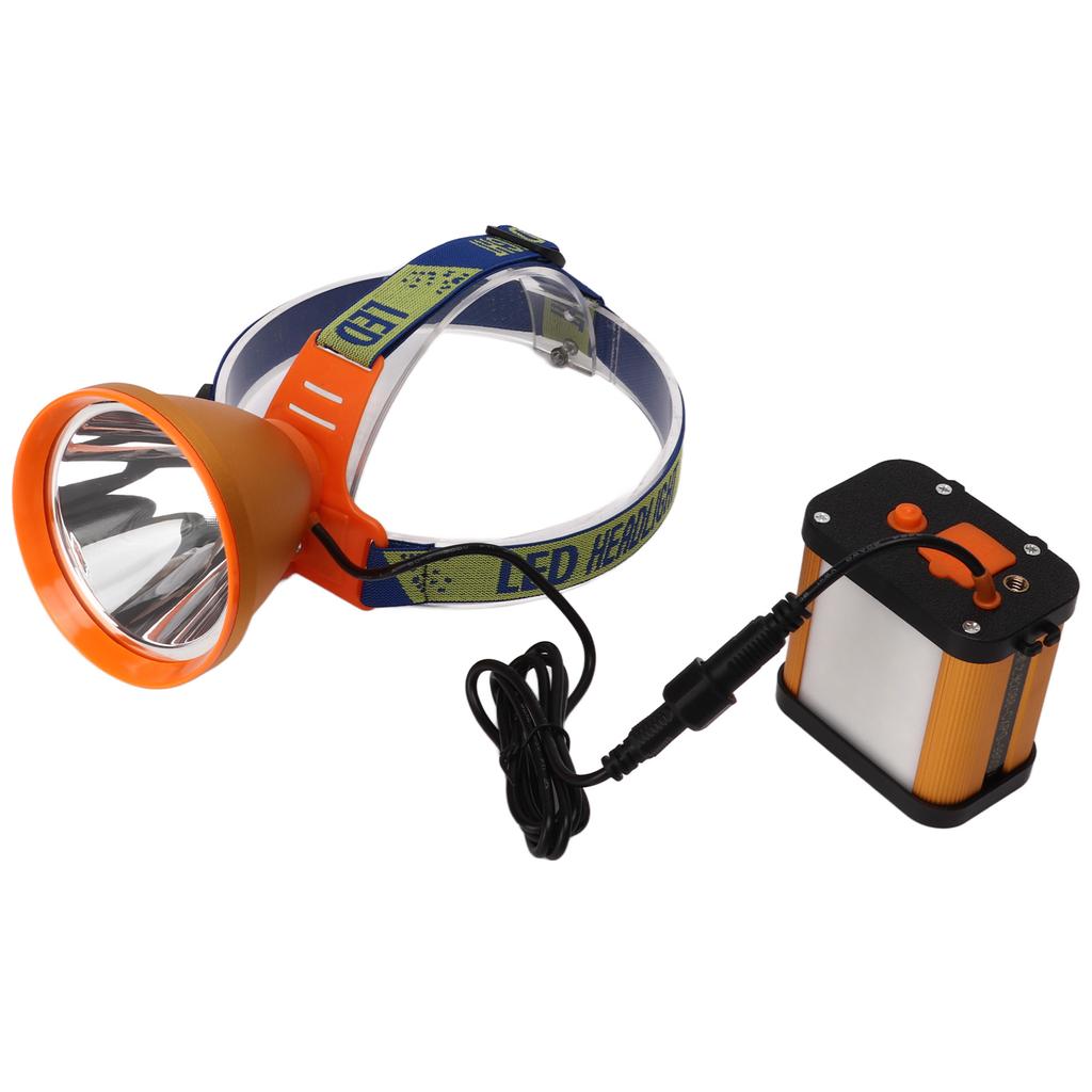 Miner Headlight Super Bright Adjustable Angle LED Headlamp with 6400mAh Lithium Battery