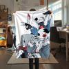 1PC Underlate Print Flannel Blanket, High quality Comfortable for All Seasons, Home Decor, Warmth and Comfort, Perfect for Christmas Gifts232