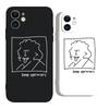 Чехол для телефона с линейным абстрактным рисунком для iPhone 15 11 12 14 13 Pro Max Mini XS Max XR SE 7 8 Plus Davided Einsteined Силиконовые чехлы
