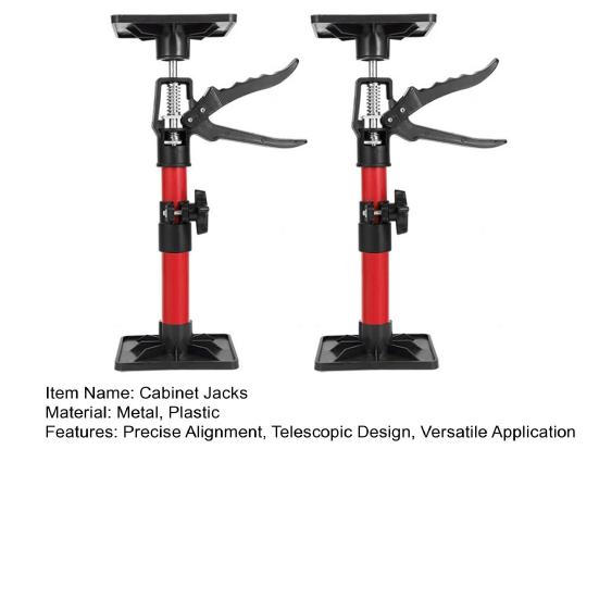 2Pcs Cabinet Jacks Hand Support Rod Telescopic Steel Pole Adjustable Quick Support Rod DIY Installation Helper