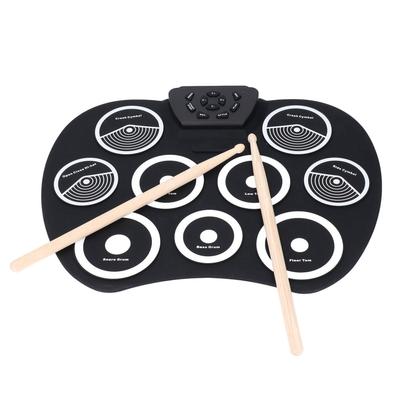 Roll Up Electric Drum Set Портативная легкая 9-пэдовая электронная ударная установка для практики