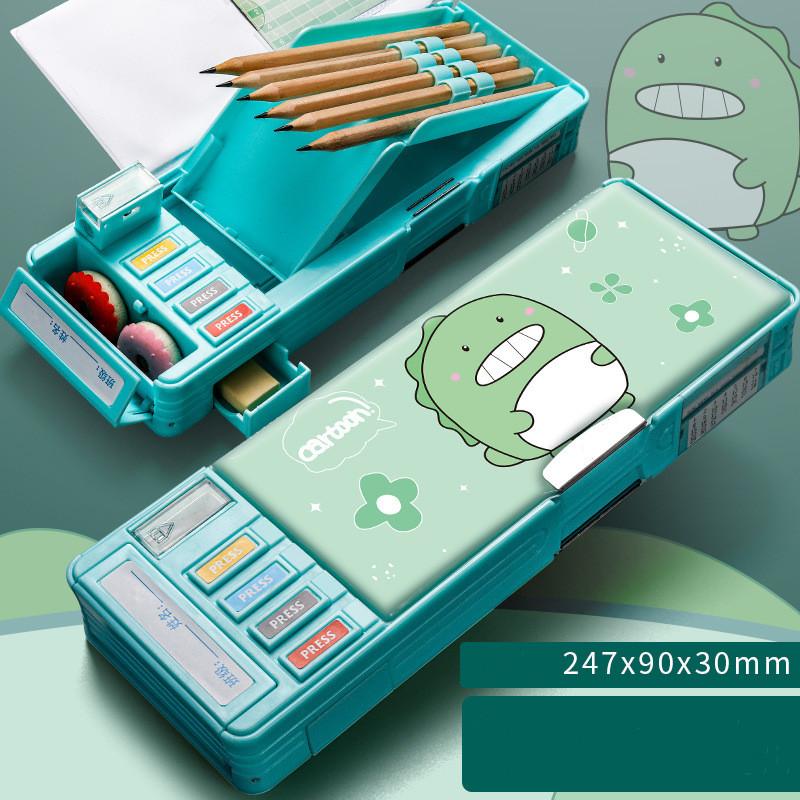 Большой пластиковый пенал с героями мультфильмов для студентов Kawaii, многофункциональные пеналы, детский подарок, пеналы для ручек, коробка для канцелярских принадлежностей, школьные принадлежности