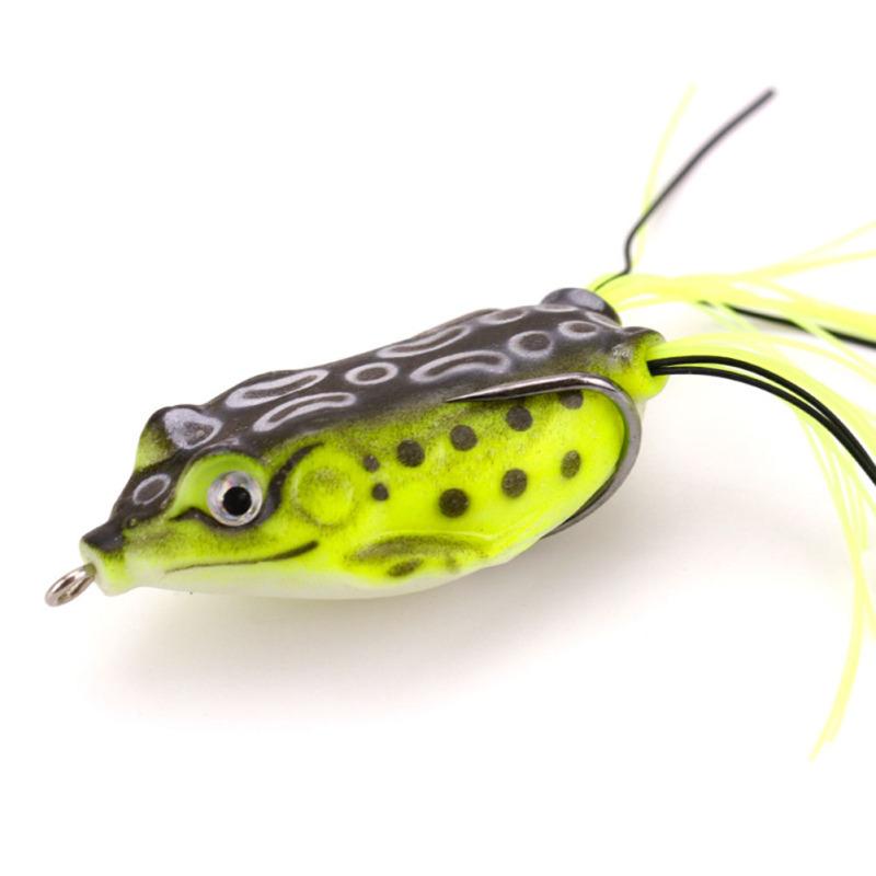1 упаковка, мягкая рыболовная приманка в виде лягушки, бионические приманки Thunder Frog с двойным крючком, рыболовные принадлежности